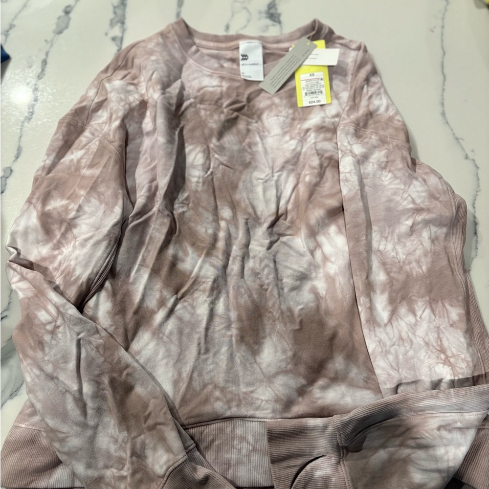 All in Motion Women's Pink Tie-Dye Sweatshirt